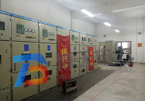 懸掛布幔隔離帶電區(qū)